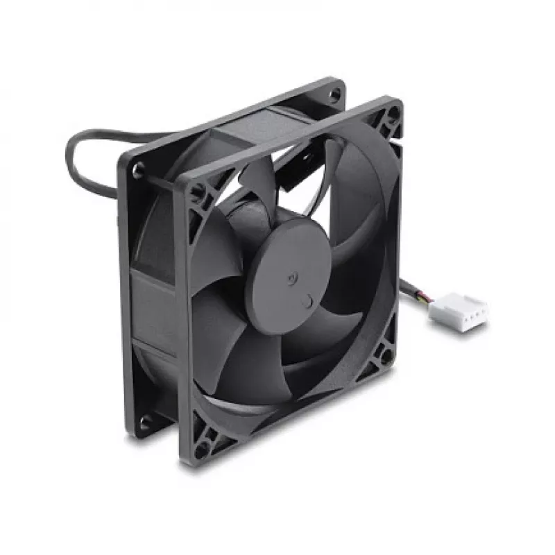 Ventoinha axial Delock 48 V DC, 80 x 80 x 25 mm com ligação PWM de 4 pinos, preto