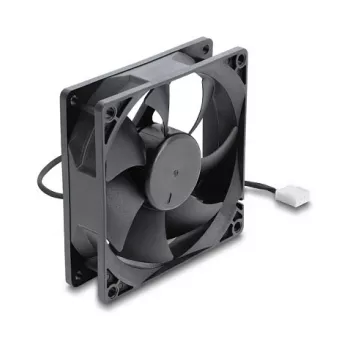 Ventoinha axial Delock 48 V DC 92x92x25 mm 4 pinos PWM (67452), preto