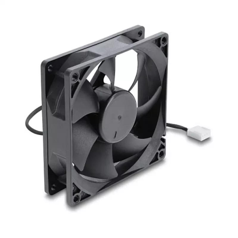 Ventoinha axial Delock 48 V DC 92x92x25 mm 4 pinos PWM (67452), preto