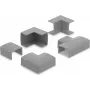 Conetor de calha porta-cabos Delock para calha de 24 x 14 mm, conjunto de 5 peças, cinzento 22095
