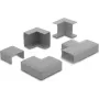 Conetor de calha porta-cabos Delock para calhas de 30 x 14 mm, conjunto de 5 peças, cinzento 22098