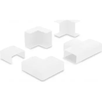 Conector para calha de cabos Delock para calhas de 40 x 19 mm, conjunto de 5 peças, branco 22094