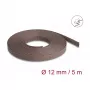 Tubo de gestão de cabos Delock, 12 mm, entrançado, resistente a roedores, extensível, 5 m, castanho