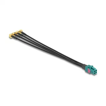 Delock Cabo Mini FAKRA Z fêmea Quad para 4 x SMA fêmea, 0,2 m (90283)