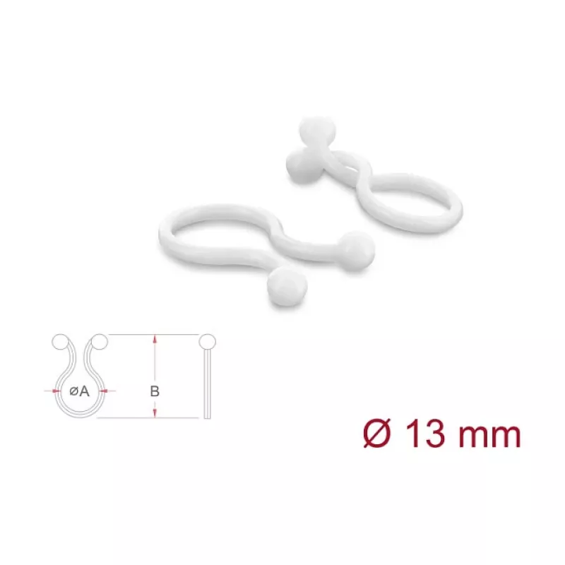 Delock Cable Twister 13 mm Transparente, 100 unid.