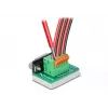Delock Adaptador D-Sub 9 conector fêmea para bloco de terminais 6 pinos com parafusos prisioneiros e botão de pressão 66556