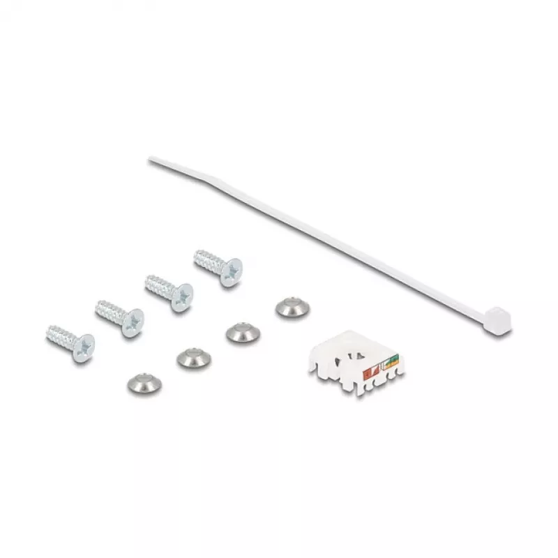 Delock conector fêmea RJ45 tipo D para embutir Cat.6A STP com ligação LSA e tampa de proteção IP66