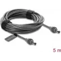 Delock Cabo DC 5,5 x 2,1 mm para DC 5,5 x 2,1 mm compatível com Starlink Mini, 5 m cinzento (91825)