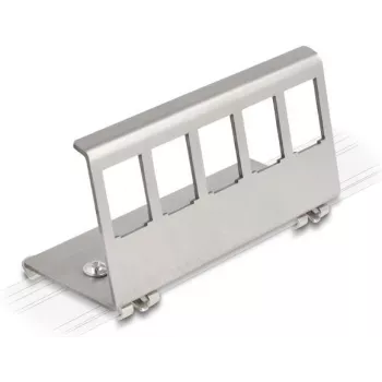 Suporte de montagem em calha DIN Delock para 5 módulos, cinzento 88141