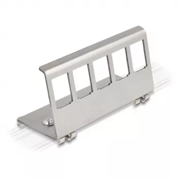 Suporte de montagem em calha DIN Delock para 5 módulos, cinzento 88141