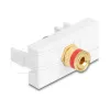 Delock Easy 45 Módulo terminal de parafuso para conector fêmea roscado vermelho branco (90901)