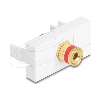 Delock Easy 45 Módulo terminal de parafuso para conector fêmea roscado vermelho branco (90901)