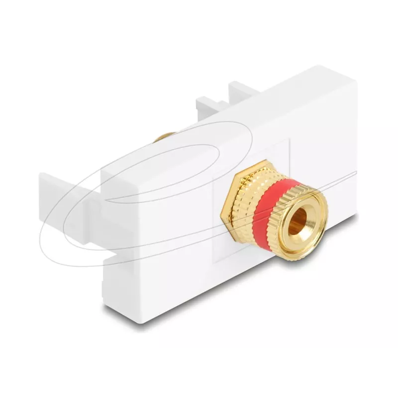 Delock Easy 45 Módulo terminal de parafuso para conector fêmea roscado vermelho branco (90901)