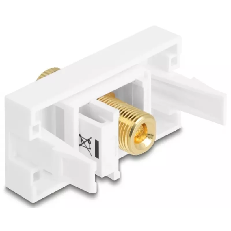 Delock Easy 45 Módulo terminal de parafuso para conector fêmea roscado vermelho branco (90901)