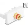 Delock Easy 45 Módulo terminal de parafuso para conector fêmea roscado vermelho branco (90901)