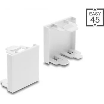 Tampa cega para módulo Easy 45 Delock 45 x 45 mm branco (81676)