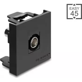 Módulo Delock Easy 45 conector fêmea BNC para conector fêmea BNC 50 Ohm preto (91962)