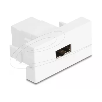 Delock Módulo Easy 45 EASY-USB 2.0 Type-A conector fêmea para EASY-USB Type-A conector fêmea branco 90866