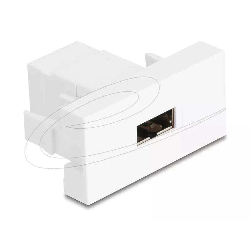 Delock Módulo Easy 45 EASY-USB 2.0 Type-A conector fêmea para EASY-USB Type-A conector fêmea branco 90866