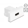 Delock Módulo Easy 45 EASY-USB 2.0 Type-A conector fêmea para EASY-USB Type-A conector fêmea branco 90866