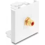 Delock Easy 45 Módulo RCA conector fêmea para RCA conector fêmea dourado vermelho/branco (91818)