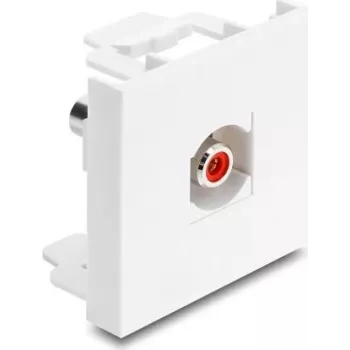 Delock Easy 45 Módulo RCA conector fêmea para RCA conector fêmea vermelho / branco (91815)
