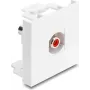 Delock Easy 45 Módulo RCA conector fêmea para RCA conector fêmea vermelho / branco (91815)