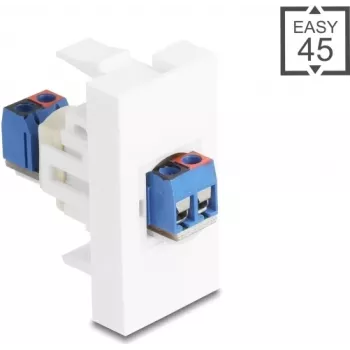 Delock Easy 45 Módulo bloco de terminais branco (90912)