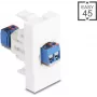 Delock Easy 45 Módulo bloco de terminais branco (90912)