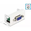 Módulo snap-in Delock Easy 45 9 polos D-Sub fêmea branco RAL 9003 81348