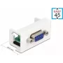 Módulo snap-in Delock Easy 45 9 polos D-Sub fêmea branco RAL 9003 81348
