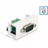 Módulo encaixável Delock Easy 45 D-Sub 9 polos macho para barra de terminais 10 polos, branco RAL 9003 81351