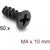 Parafuso para ventoinha Delock M4 x 10 mm 50 unid. preto 60988