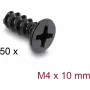 Parafuso para ventoinha Delock M4 x 10 mm 50 unid. preto 60988