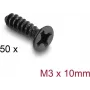Delock conjunto de parafusos para ventoinha M3 x 10 mm, 50 unid., preto 60986