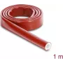 Delock Bainha de proteção em fibra de vidro com revestimento de silicone ignífugo 1 m x 10 mm Vermelho 19093