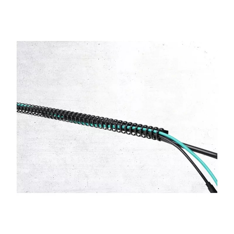Delock Calha de cabos flexível, autoadesiva e aparafusável, 25 x 26 mm, Comprimento 50 cm, Preto