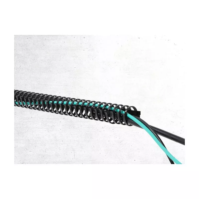 Delock Calha de cabos flexível autoadesiva aparafusável 34 x 35 mm - Comprimento 50 cm Preto