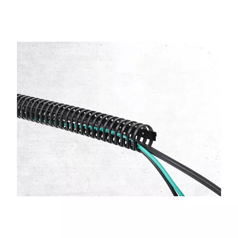 Canaleta flexível para cabos Delock, autoadesiva e aparafusável, 45 x 46 mm, comprimento 50 cm, preto