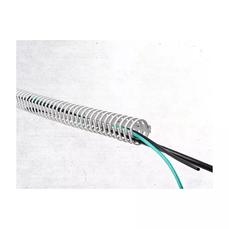 Delock Calha de cabos flexível autoadesiva e aparafusável 45 x 46 mm - Comprimento 50 cm Cinzento