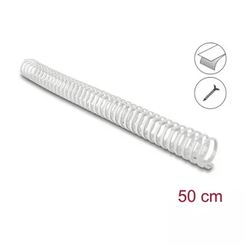 Delock Calha de cabos flexível autoadesiva e aparafusável 45 x 46 mm - Comprimento 50 cm Cinzento