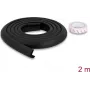 Delock tira de proteção de arestas em espuma 24 x 8 mm - comprimento 2 m preto (18485)