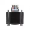 Cabo de câmara Delock GigE RJ45 angular 90° com parafusos para RJ45 Cat.6 S/FTP 10 m preto