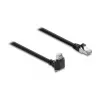 Cabo de câmara Delock GigE RJ45 angular 90° com parafusos para RJ45 Cat.6 S/FTP 10 m preto