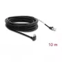 Cabo de câmara Delock GigE RJ45 angular 90° com parafusos para RJ45 Cat.6 S/FTP 10 m preto