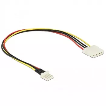 DeLOCK Cabo adaptador de alimentação interno fêmea Molex 4 pinos para macho Mini-Molex 4 pinos, 5/12V, 30cm 85457