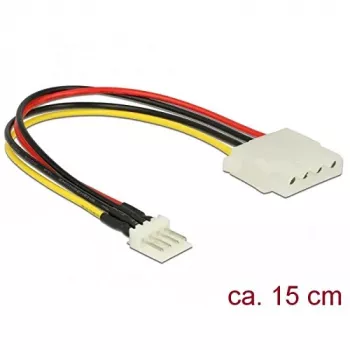 Cabo adaptador de alimentação interno DeLOCK conector fêmea Molex 4 pinos para ficha Mini-Power 4 pinos, 15 cm 85456
