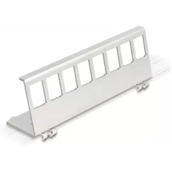 Suporte metálico Keystone Delock 8 portas para calha DIN (90657)