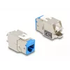 Delock módulo keystone RJ-45 conector fêmea para conector fêmea LSA STP CAT 6a, pack de 8 (cinzento, azul, amarelo, vermelho, verde, laranja, violeta, amarelo néon) 87896