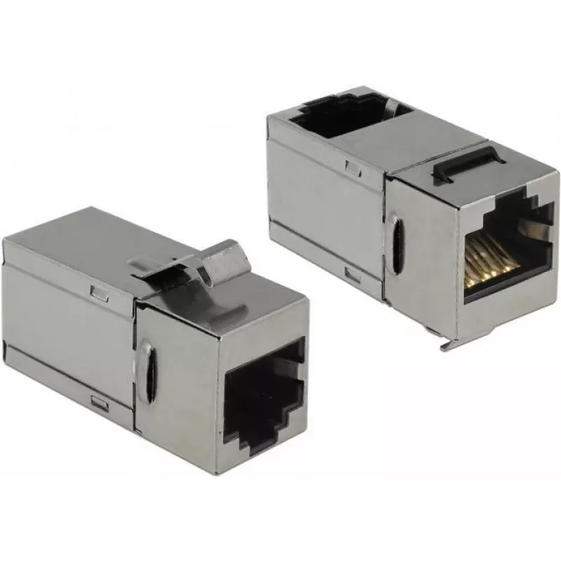 Módulo Keystone Delock RJ45 fêmea para RJ45 fêmea Cat.6 STP 90° 86371